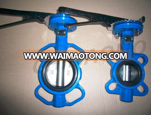 Ductile Iron Cast Iron Wafer Flange Type Butterfly Valve